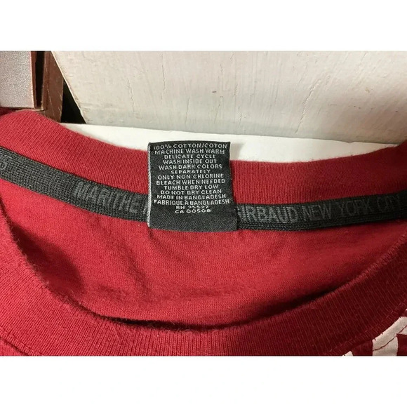 Marithe Francois Girbaud VTG T Shirt Adult 4XL Red Graphic Hip Hop Short Sleeve - Picture 4 of 12